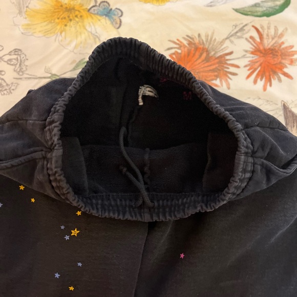 Sp5der PNK Rhinestone Graphic Sweatpants Black Pink Stars Punk Streetwear—Medium - Picture 11 of 13